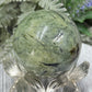 Prehnite with Epidote Sphere Healing Crystal Ball 267g 56mm