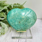 Amazonite Flashy Heart Large With Stand Crystal Carving 396g