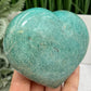 Amazonite Flashy Heart Large With Stand Crystal Carving 396g
