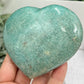 Amazonite Flashy Heart Large With Stand Crystal Carving 396g