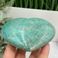 Amazonite Flashy Heart Large With Stand Crystal Carving 396g