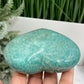 Amazonite Flashy Heart Large With Stand Crystal Carving 396g