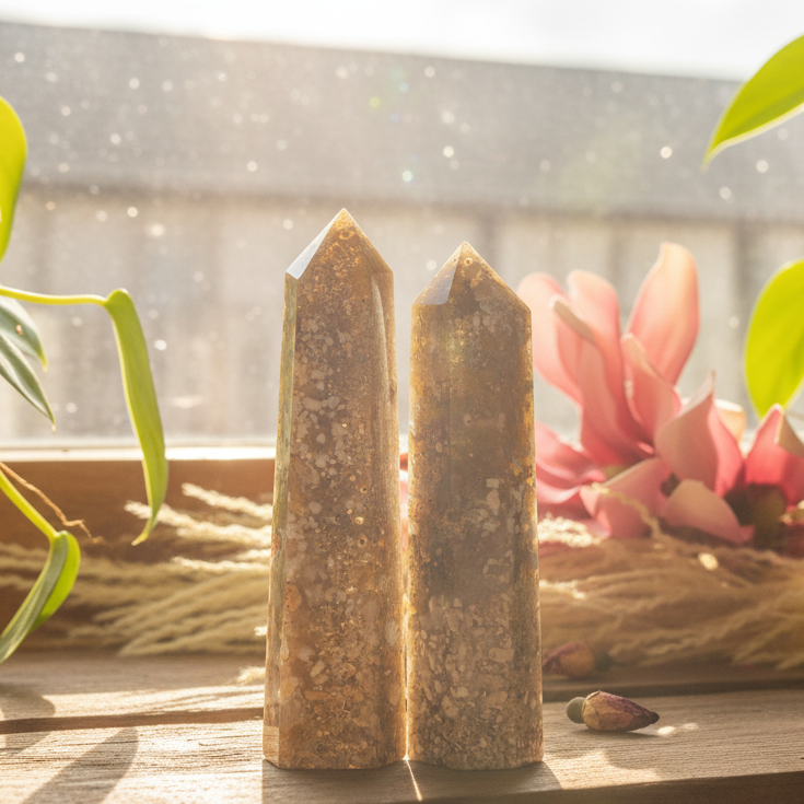 Snowflake Agate Points Towers Crystal Generators YOU CHOOSE