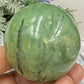 Prehnite with Epidote Sphere Healing Crystal Ball 267g 56mm