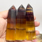 Yellow Purple Fluorite Points Towers Crystal Generators YOU CHOOSE