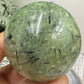 Prehnite with Epidote Sphere Healing Crystal Ball 262g 56mm