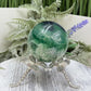 Snowflake Feather Fluorite Sphere Healing Crystal Ball 393g 62mm
