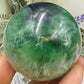 Snowflake Feather Fluorite Sphere Healing Crystal Ball 393g 62mm