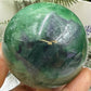 Snowflake Feather Fluorite Sphere Healing Crystal Ball 393g 62mm