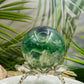Snowflake Feather Fluorite Sphere Healing Crystal Ball 393g 62mm