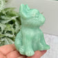 Amazonite French Bull Dog Puppy Animal Crystal Carving 218g