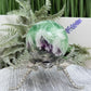 Snowflake Feather Fluorite Sphere Healing Crystal Ball 388g 62mm