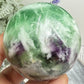 Snowflake Feather Fluorite Sphere Healing Crystal Ball 388g 62mm