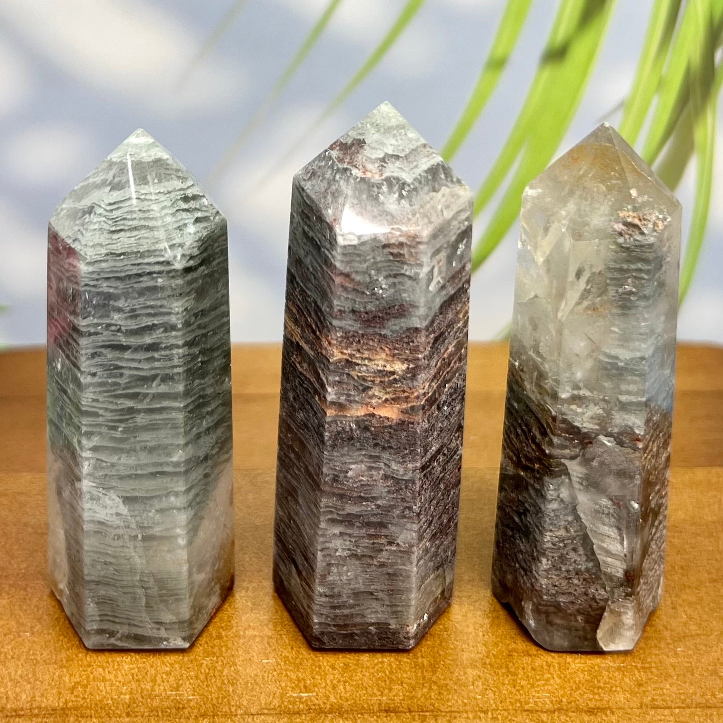 Thousand Layer Lodolite Scenic Quartz Points Crystal Generators YOU CHOOSE
