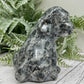 Larvikite Norwegian Moonstone Dog Labrador Puppy Animal Crystal Carving 436g