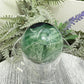Snowflake Feather Fluorite Sphere Healing Crystal Ball 209g 50mm