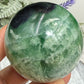 Snowflake Feather Fluorite Sphere Healing Crystal Ball 209g 50mm
