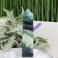 Snowflake Feather Fluorite Tower Healing Crystal Generator 312g 134mm