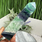 Snowflake Feather Fluorite Tower Healing Crystal Generator 312g 134mm