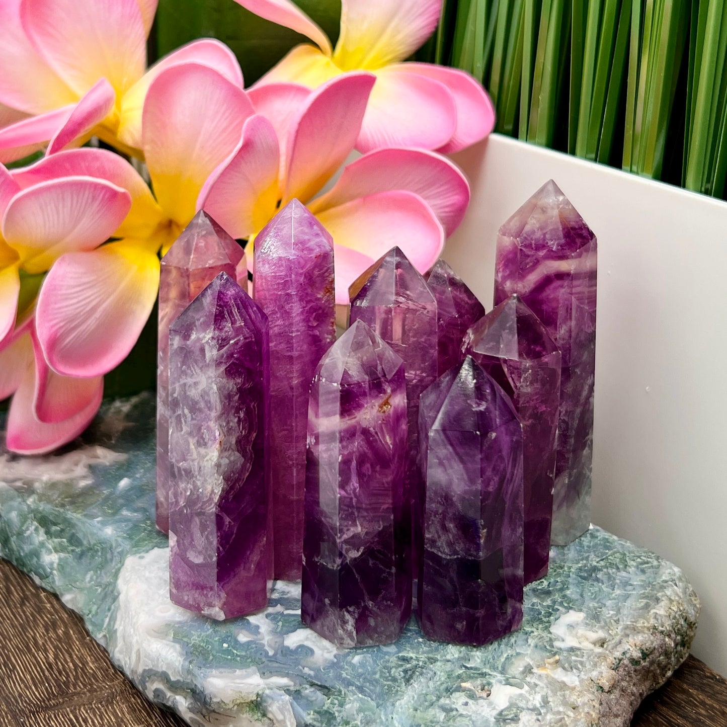 Fuchsia Purple Fluorite Points Towers Crystals YOU CHOOSE