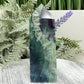 Snowflake Feather Fluorite Tower Healing Crystal Generator 249g 104mm