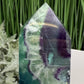 Snowflake Feather Fluorite Tower Healing Crystal Generator 249g 104mm