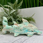 Blue Aragonite Hammerhead Shark Sea Ocean Creature Crystal Carving 456g