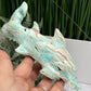 Blue Aragonite Hammerhead Shark Sea Ocean Creature Crystal Carving 456g