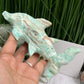 Blue Aragonite Hammerhead Shark Sea Ocean Creature Crystal Carving 456g