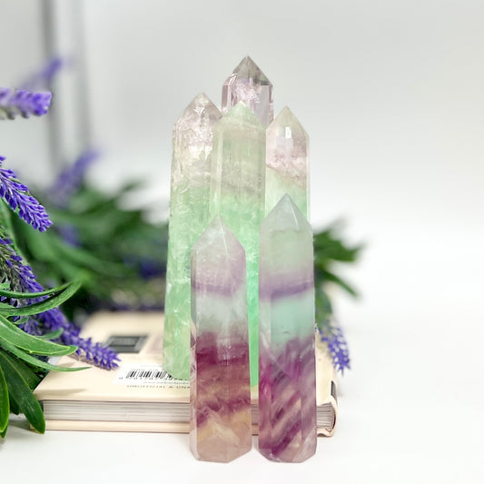 Watermelon Fluorite Points Towers Crystal Generators YOU CHOOSE