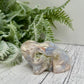 Blue Flower Agate Frog Animal Crystal Carving 152g