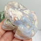 Blue Flower Agate Frog Animal Crystal Carving 152g