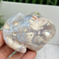 Blue Flower Agate Frog Animal Crystal Carving 152g