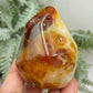 Carnelian Flame Stone of Endurance Motivation Healing Crystal Carving 176g