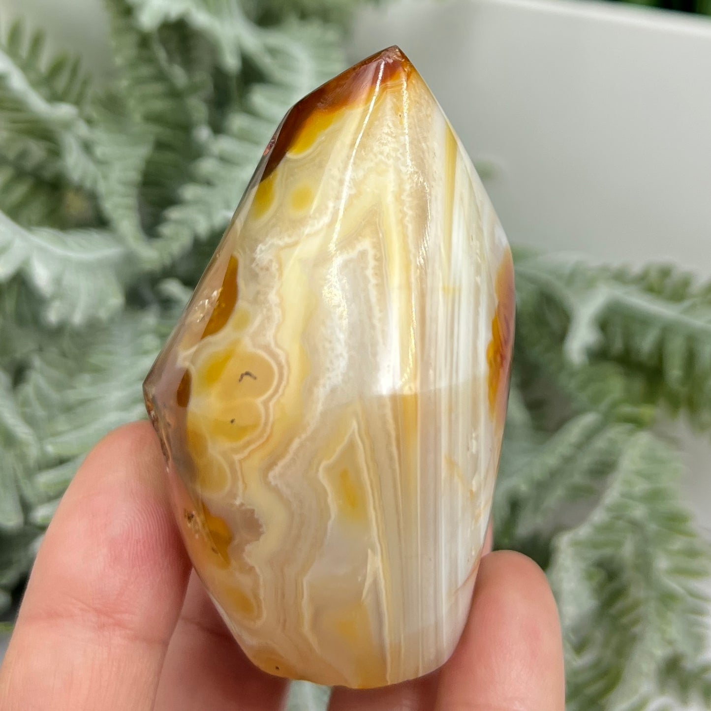 Carnelian Flame Stone of Endurance Motivation Healing Crystal Carving 176g