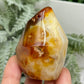 Carnelian Flame Stone of Endurance Motivation Healing Crystal Carving 176g