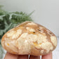 Flower Agate Heart Healing Crystal Carving 194g