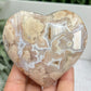 Flower Agate Heart Large Healing Crystal Carving 324g