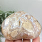 Flower Agate Heart Large Healing Crystal Carving 324g