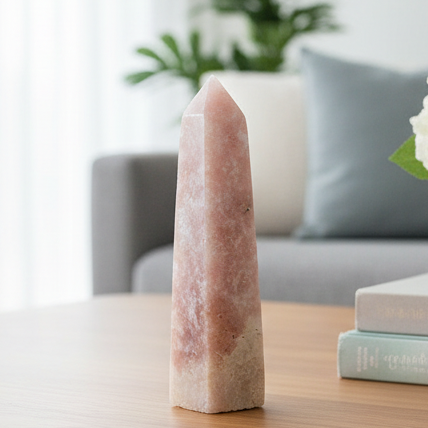 Pink Amethyst Tower Healing Crystal Generator 508g 182mm