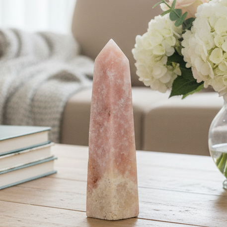 Pink Amethyst Tower Healing Crystal Generator 508g 182mm