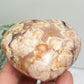 Flower Agate Heart Healing Crystal Carving 190g