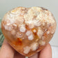 Flower Agate Heart Healing Crystal Carving 190g