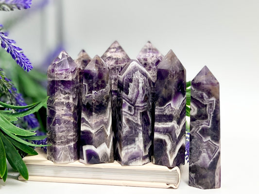 Chevron Dream Amethyst Points Towers Crystal Generators YOU CHOOSE