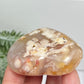 Flower Agate Heart Healing Crystal Carving 100g