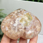 Flower Agate Heart Large Healing Crystal Carving 290g