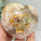 Flower Agate Heart Healing Crystal Carving 252g