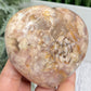 Flower Agate Heart Large Healing Crystal Carving 324g