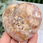 Flower Agate Heart Large Healing Crystal Carving 324g