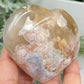 Flower Agate Heart Healing Crystal Carving 234g